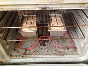 yup, our oven is a hot mess… literally… but doesn't the bread look good?! 
